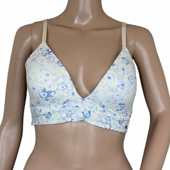 Lucky Brand Other - LUCKY BRAND 1 SLATE BLUE 1 CREAM FLORAL BRA  34C
